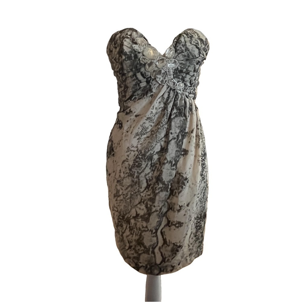 H&M Snakeskin Mini Dress Strapless Night Out, Prom 10